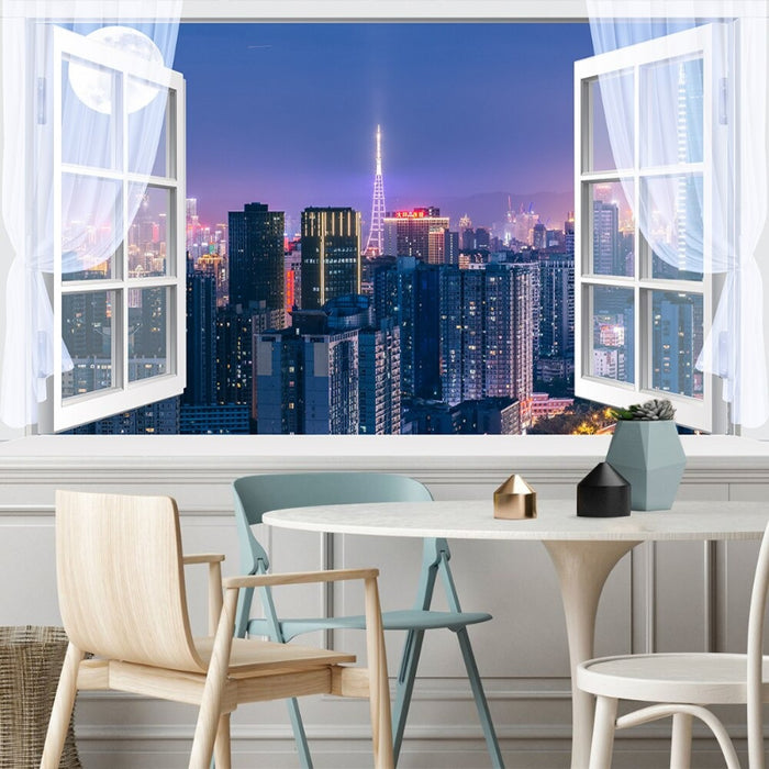 Skyscraper Window Tapestry Wall Hanging Tapis Cloth