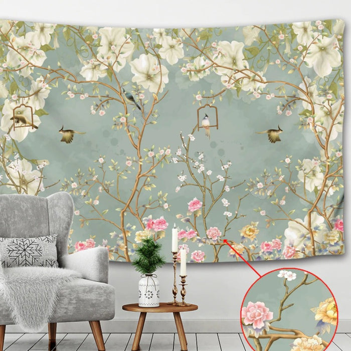 Creative Floral Printing Decor Tapestry Wall Hanging Tapis Cloth
