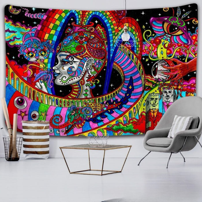 Alien Printed Tapestry Wall Hanging Tapis Cloth