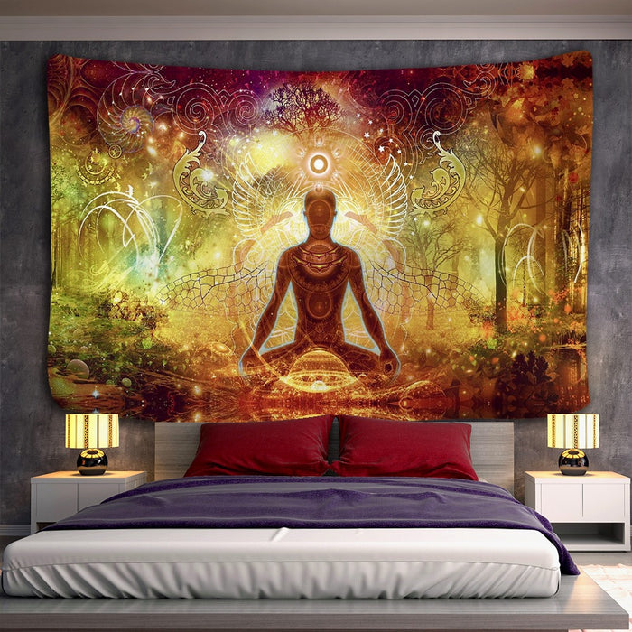 Psychedelic Style Tapestry Wall Hanging Tapis Cloth