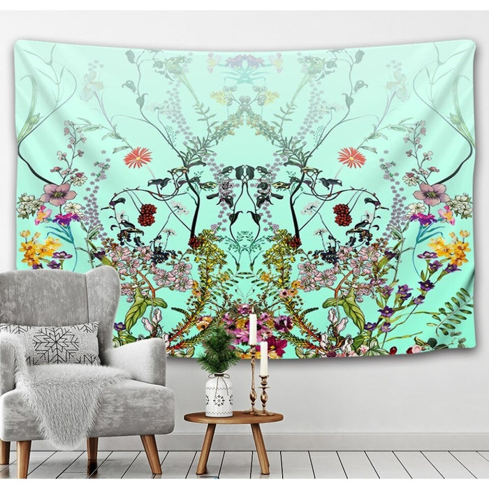 Colorful Floral Plants Tapestry Wall Hanging Tapis Cloth