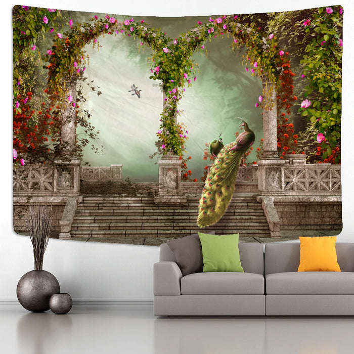 European Garden Tapestry Wall Hanging Tapis Cloth