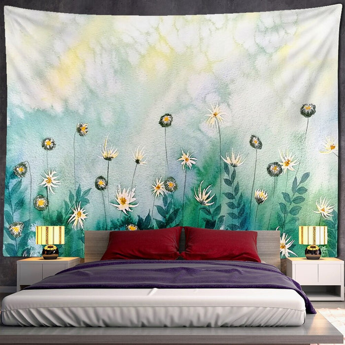 Watercolor Leaves Tapestry Wall Hanging Tapis Cloth