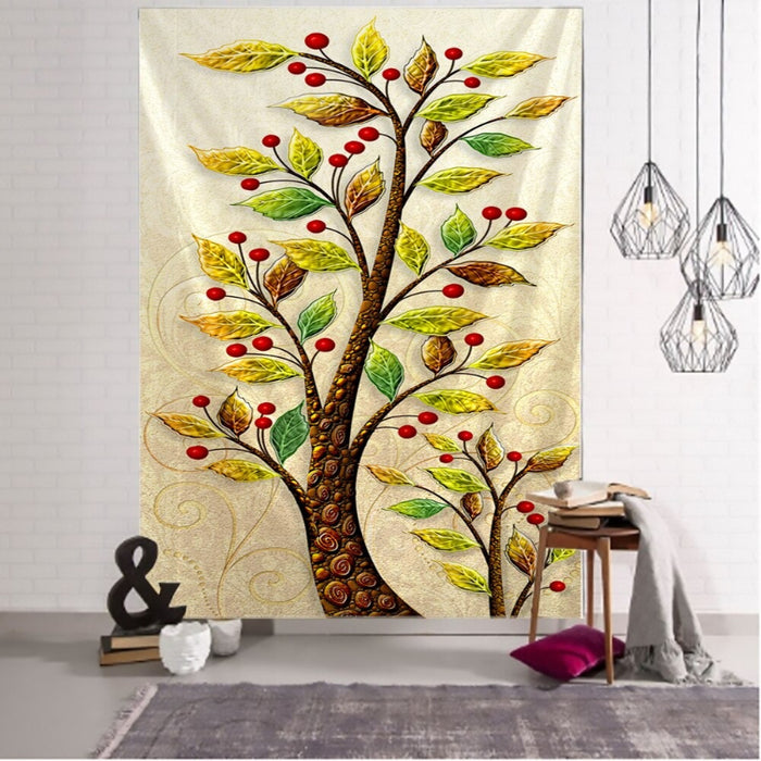 Flower Ink Tapestry Wall Hanging Tapis Cloth