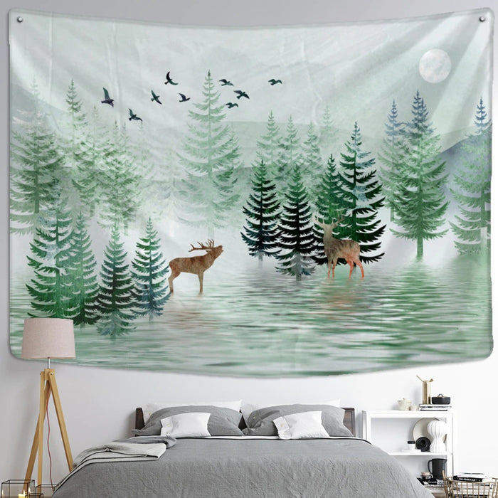 Fawn Artwork Tapestry Wall Hanging Tapis Cloth
