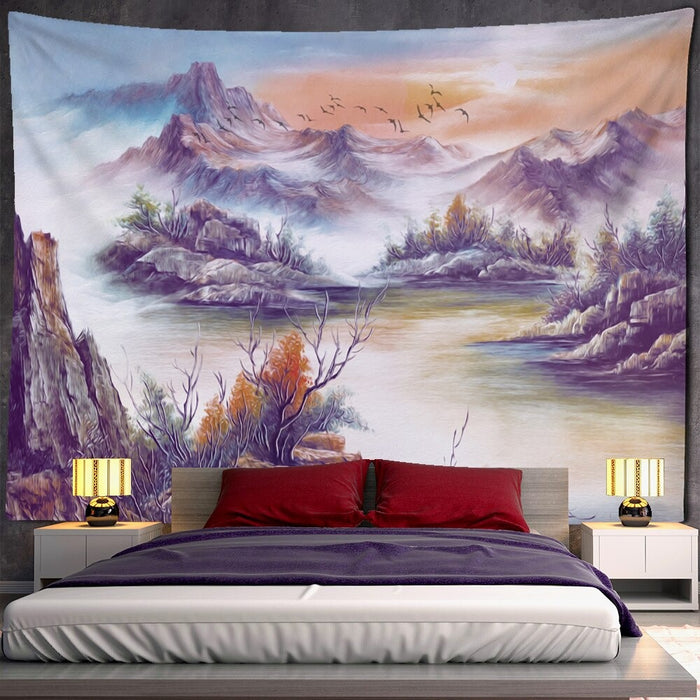 Modern Aesthetic Artistic Tapestry Wall Hanging Tapis Cloth