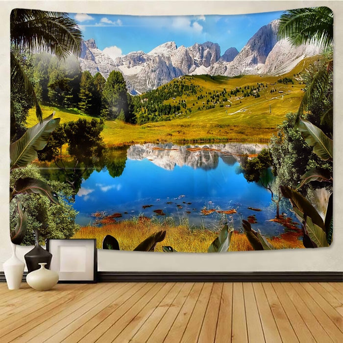 Natural Landscape Tapestry Wall Hanging Tapis Cloth