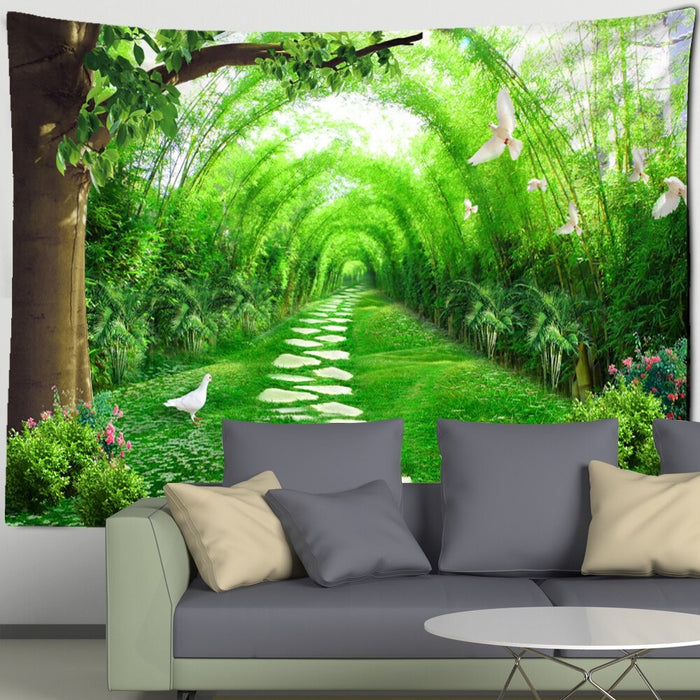 Natural Forest Printed Large Tapestry Wall Hanging
