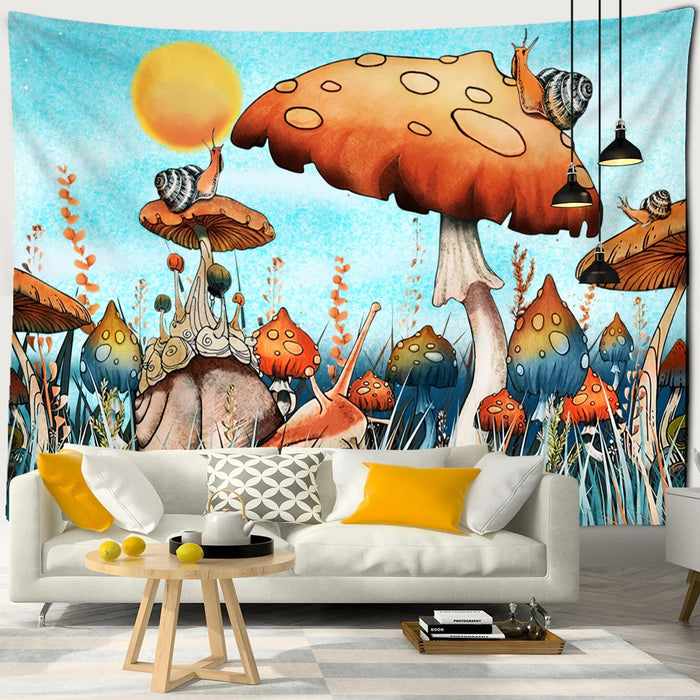 Mushroom Design Tapestry Wall Hanging Tapis Cloth
