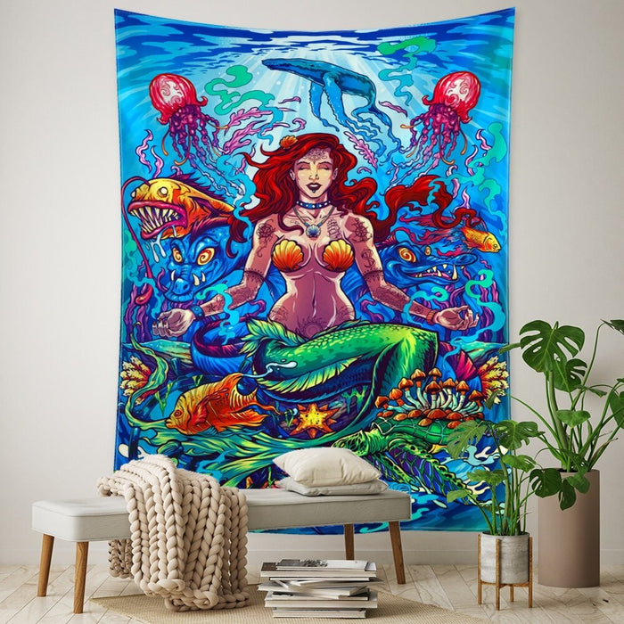 Demon Art Wall Hanging Background Cloth Tapestry