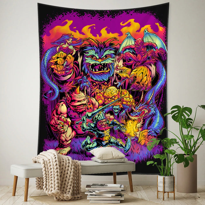 Demon Art Wall Hanging Background Cloth Tapestry