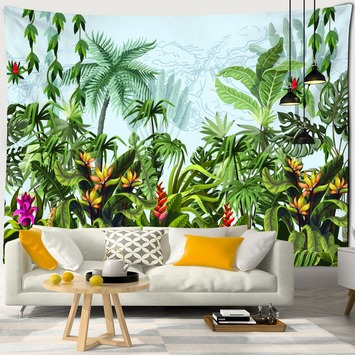 Tropical Animal Forest Tapestry Wall Hanging Tapis Cloth