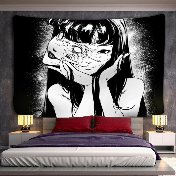 Horror Anime Tapestry Wall Hanging Tapis Cloth