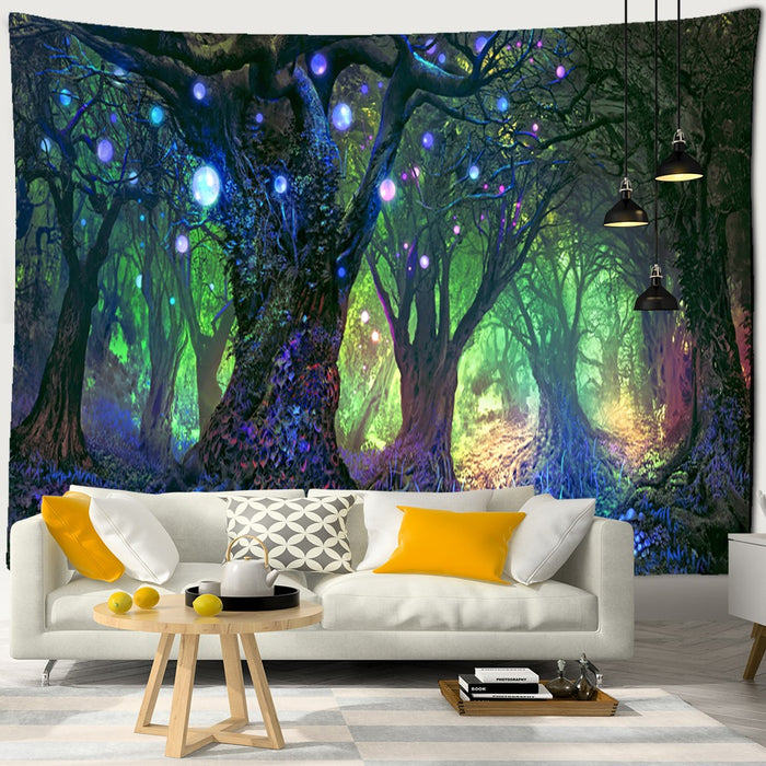 Green Jungle Tapestry Wall Hanging Tapis Cloth