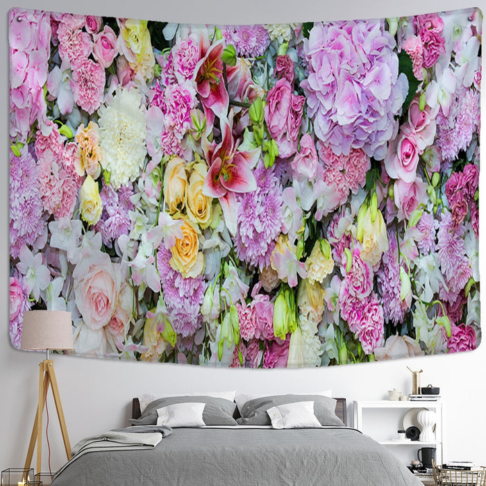 Colorful Flowers Tapestry Wall Hanging Tapis Cloth