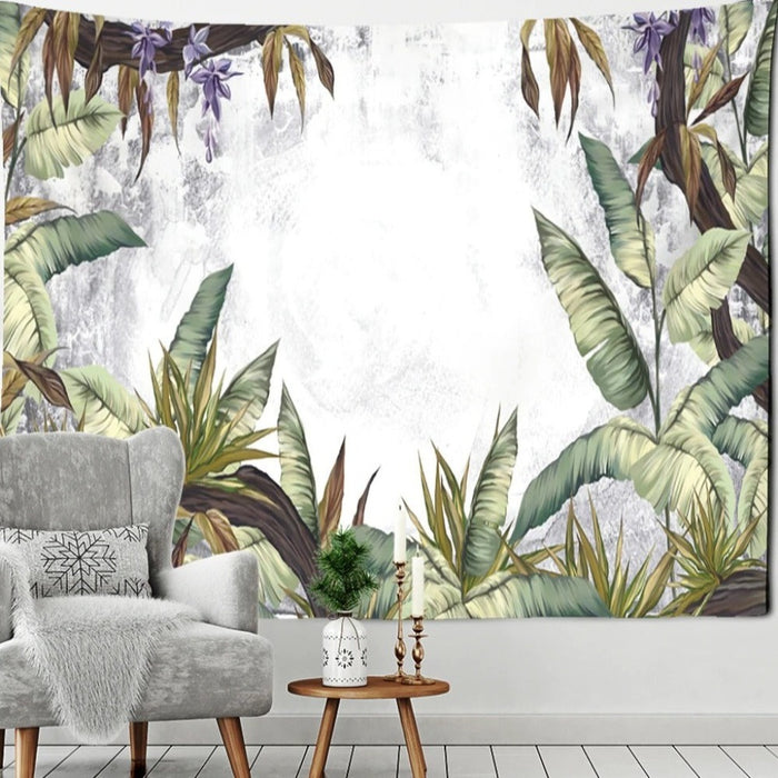 Hand Painted Tropical Painting Tapestry Wall Hanging