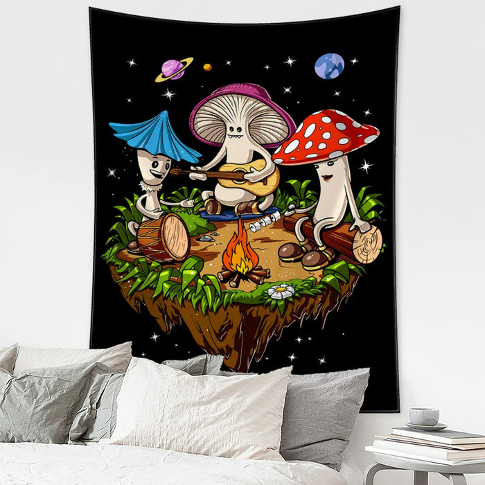 Mushroom Alien Tapestry Wall Hanging Tapis Cloth