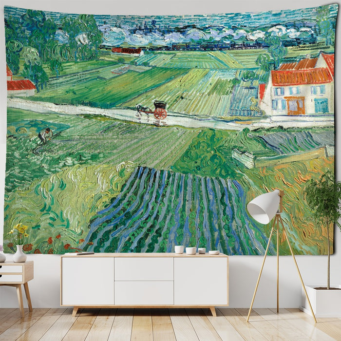Idyllic Scenery Tapestry Wall Hanging Tapis Cloth