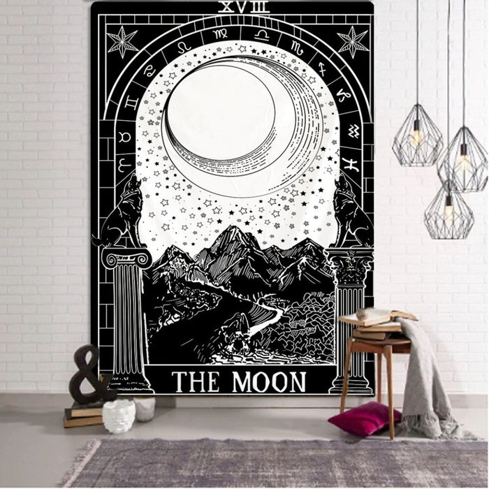 Astrology Sun-Moon Tapestry Wall Hanging Tapis Cloth