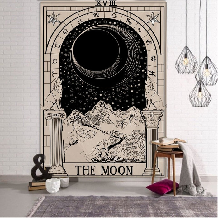 Sun And Moon Mandala Tapestry Wall Hanging Tapis Cloth