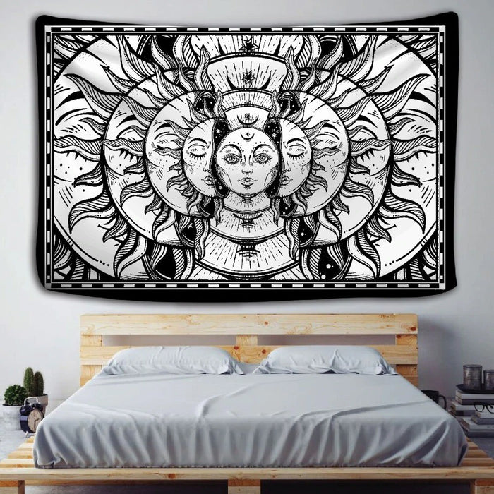 Starry Moon Mandala Tapestry Wall Hanging Tapis Cloth