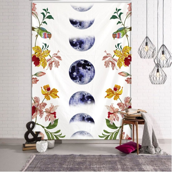 Psychedelic Moon Starry Tapestry Wall Hanging Tapis Cloth