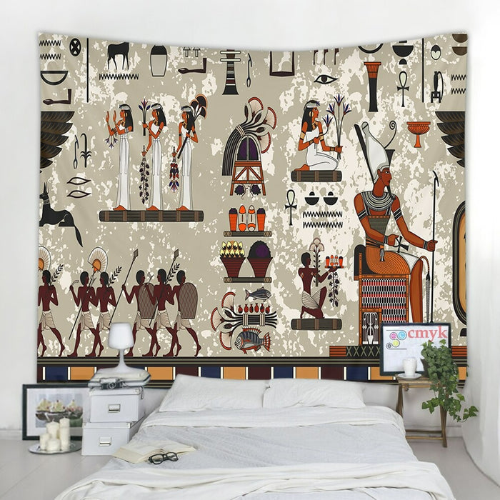 Egyptian Gods Painting Tapestry Wall Hanging Tapis Cloth