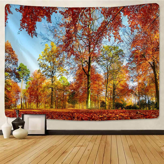 Maple Trees Autumn Tapestry Wall Hanging Tapis Cloth