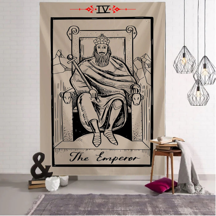 Middle Ages Illustration Tarot Tapestry Wall Hanging Tapis Cloth
