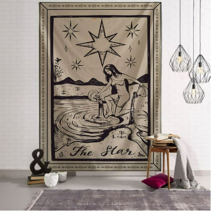 Psychedelic Tarot Tapestry Wall Hanging Tapis Cloth