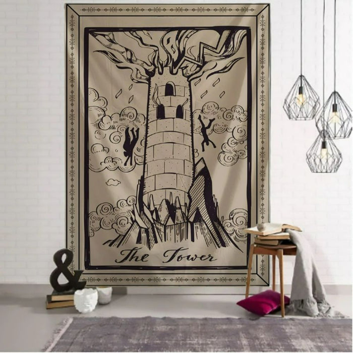 Psychedelic Tarot Tapestry Wall Hanging Tapis Cloth
