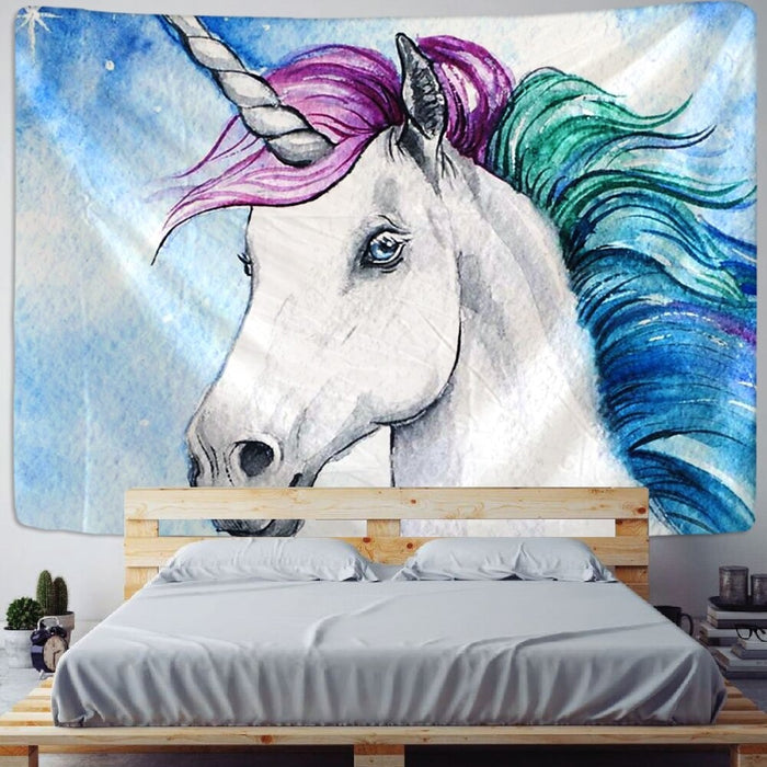 Unicorn Tapestry Wall Hanging Tapis Cloth