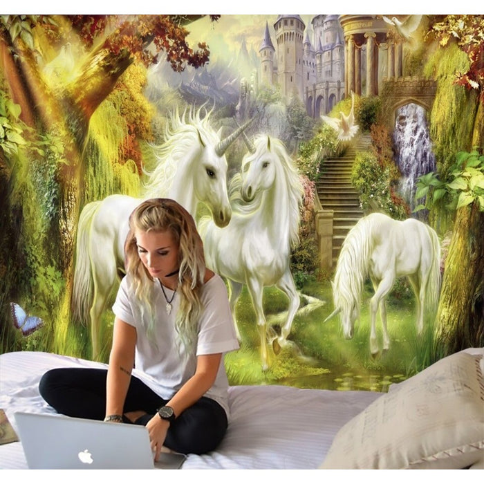 Sacred Unicorn Decoration Tapestry Wall Hanging Tapis Cloth