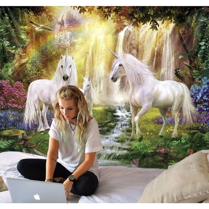 Sacred Unicorn Decoration Tapestry Wall Hanging Tapis Cloth