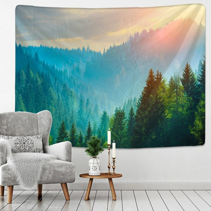 Sunshine Forest Tapestry Wall Hanging
