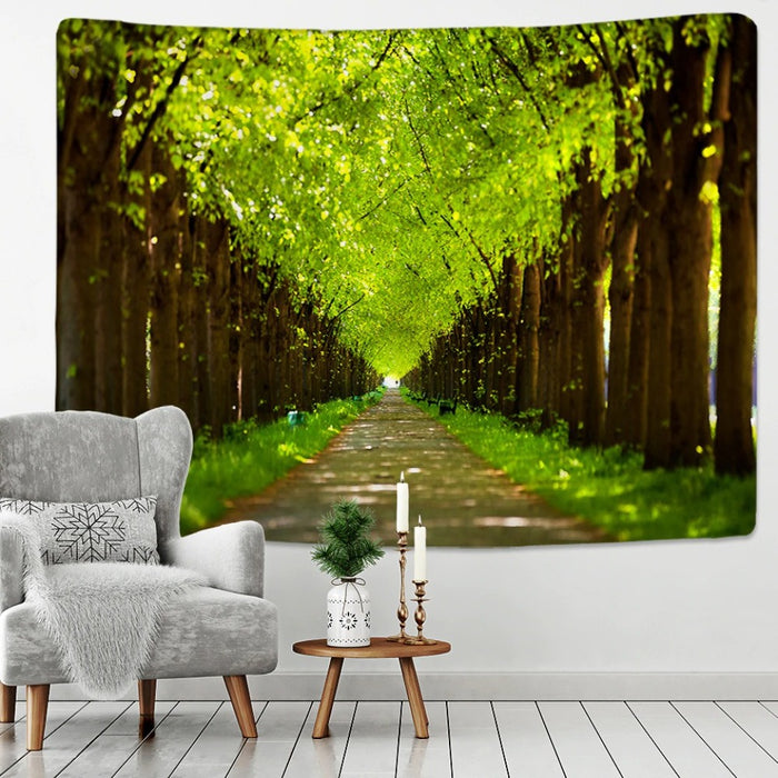 Nature Forest Landscape Tapestry Wall Hanging Tapis Cloth