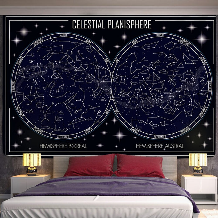 Map Home Decor Tapestry Wall Hanging Tapis Cloth
