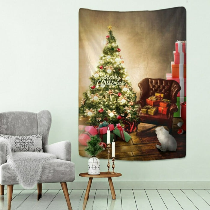 Xmas Theme Tapestry Wall Hanging Tapis Cloth