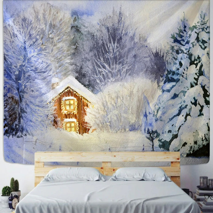 Christmas Lights Tapestry Wall Hanging Tapis Cloth