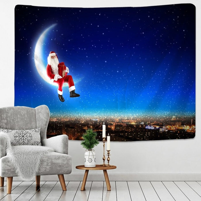 Christmas Santa Claus Tapestry Wall Hanging Tapis Cloth