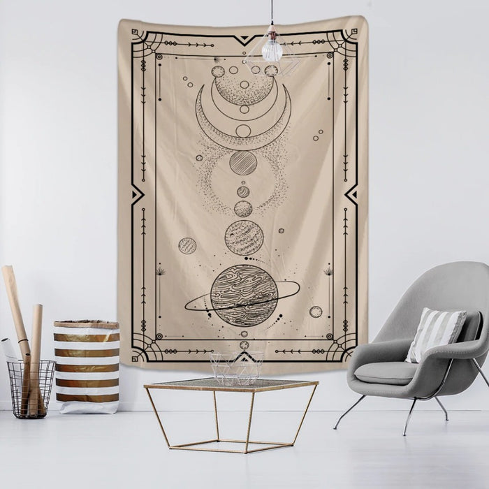 Sun Moon Tarot Tapestry Wall Hanging Tapis Cloth