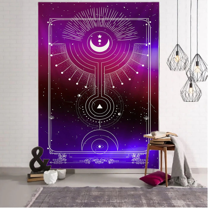 The Sun Moon Tapestry Wall Hanging Tapis Cloth