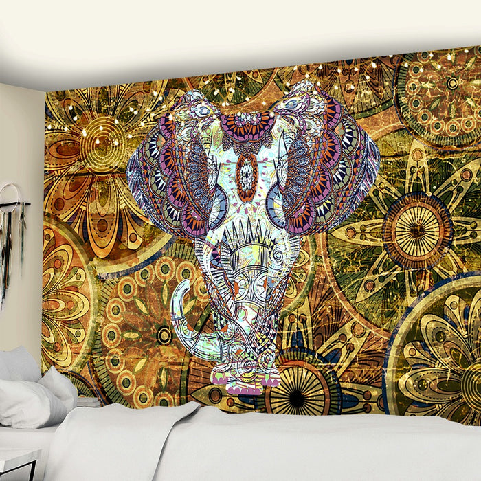 Bohemian Elephant Tapestry Wall Hanging Tapis Cloth