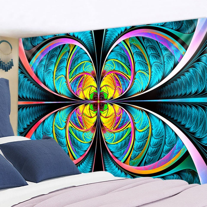 Mandala Psychedelic Flower Tapestry Wall Hanging Tapis Cloth