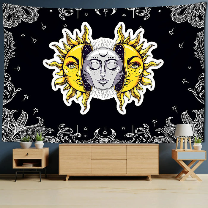 Simple Moon Art Tapestry Wall Hanging Tapis Cloth