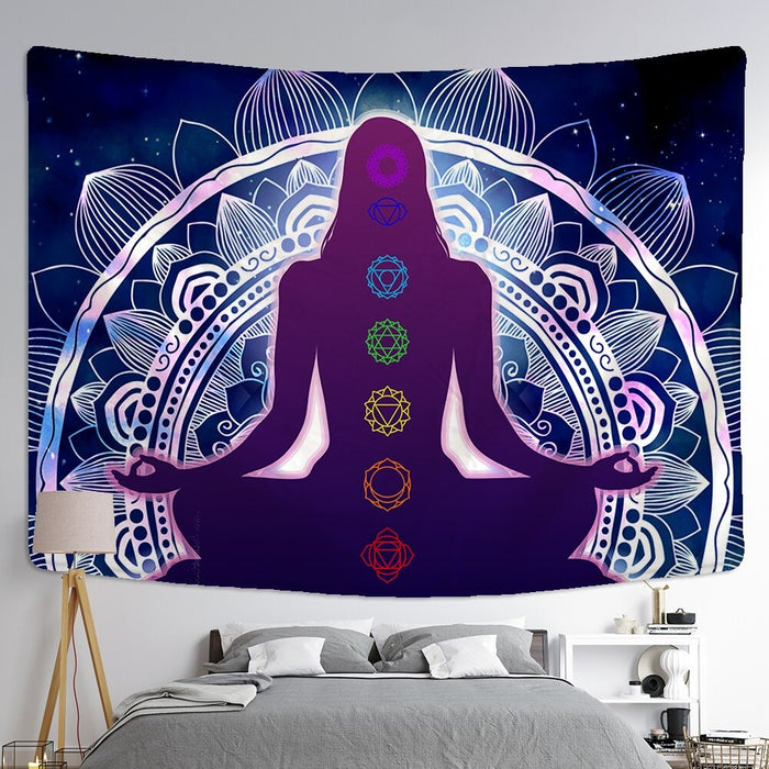 Chakra Meditation Tapestry Wall Hanging Tapis Cloth