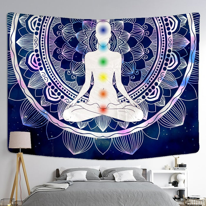 Buddha Figure Tapestry Wall Hanging Tapis Cloth