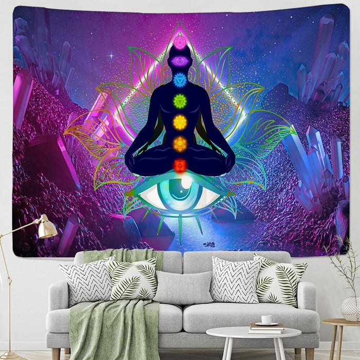 Meditation Theme Tapestry Wall Hanging Tapis Cloth
