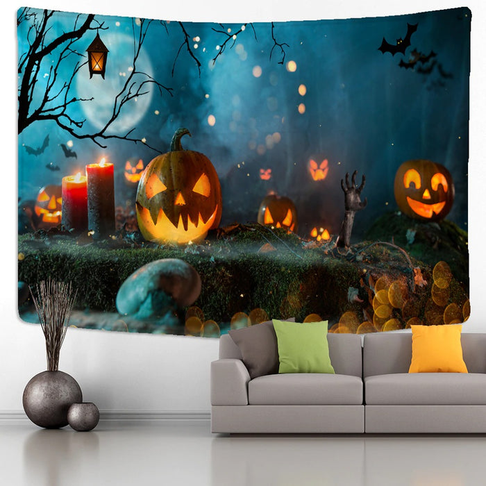 Halloween Pumpkin Party Tapestry Wall Hanging Tapis Cloth