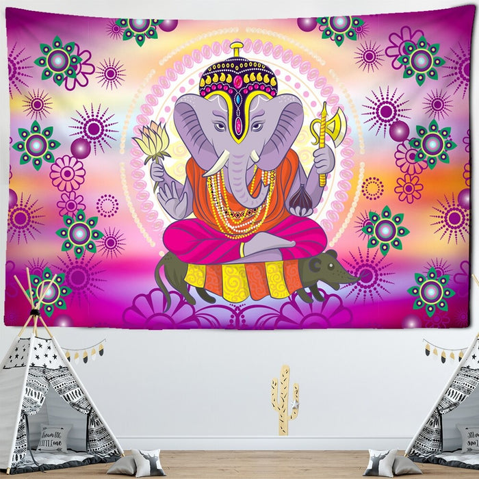 Lord Ganesh Tapestry Wall Hanging Tapis Cloth